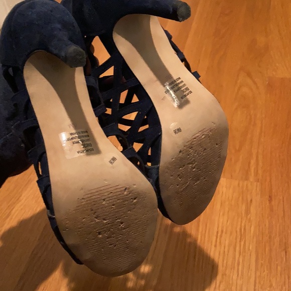 Sole Society Navy Suede Heels - Picture 4 of 5